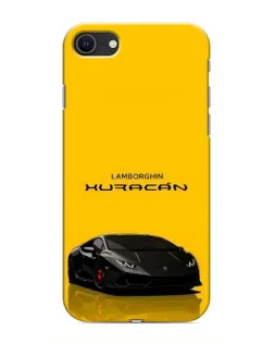 Чехол для iPhone SE (2020) с картинкой «Lamborghini Huracan черный»