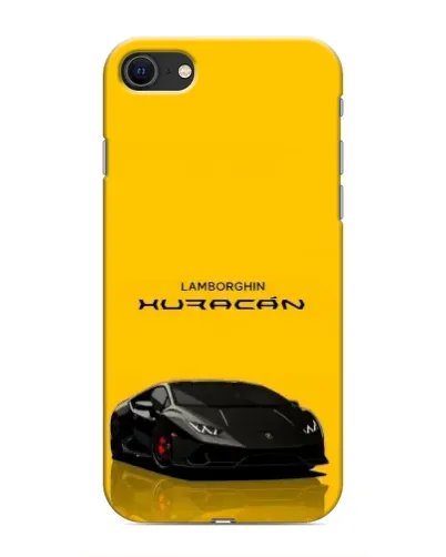 Чехол для iPhone SE (2020) с картинкой «Lamborghini Huracan черный»