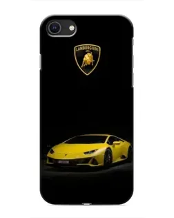 Чехол для iPhone SE (2020) с картинкой «Lamborghini желтый акцент»