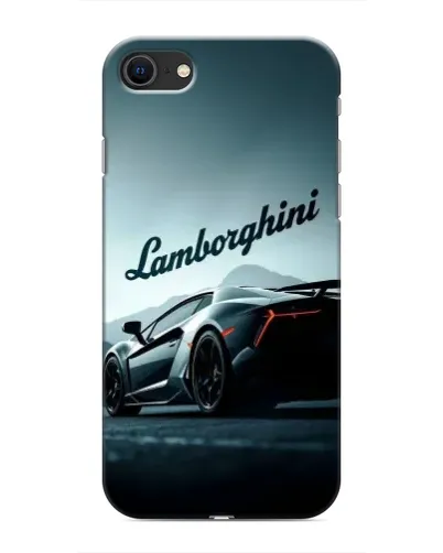 Чехол для iPhone SE (2020) с картинкой «Классическая надпись Lamborghini»