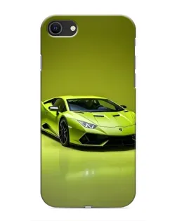 Чехол для iPhone SE (2020) с картинкой «Салатовый Lamborghini Huracan»