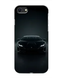 Чехол для iPhone SE (2020) с картинкой «Черный Lamborghini Aventador»