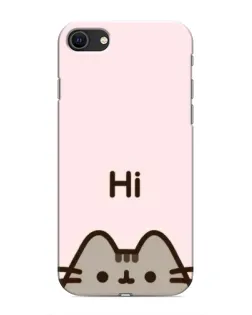 Чехол для iPhone SE (2020) с картинкой «Пушин говорит Hi»