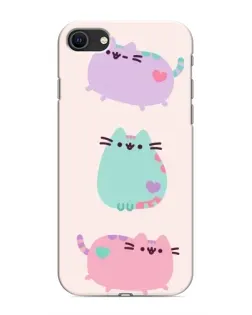 Чехол для iPhone SE (2020) с картинкой «Pusheen трио»