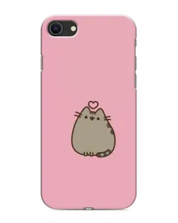 Чехол для iPhone SE (2020) с картинкой «Pusheen сердце»
