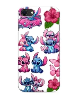 Чехол для iPhone SE (2020) с картинкой «Стикеры Stitch и Angel»