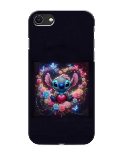 Чехол для iPhone SE (2020) с картинкой «Stitch в цветах» Чехол для iPhone SE (2020) с картинкой «Stitch в цветах»