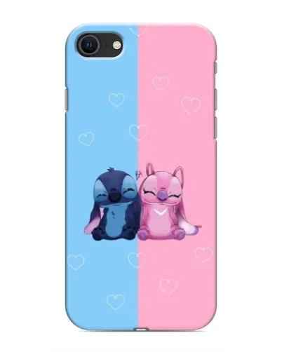 Чехол для iPhone SE (2020) с картинкой «Stitch и Angel Love» Чехол для iPhone SE (2020) с картинкой «Stitch и Angel Love»