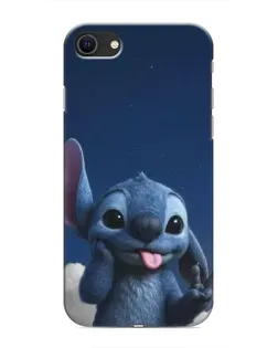 Чехол для iPhone SE (2020) с картинкой «Стич в облаках»