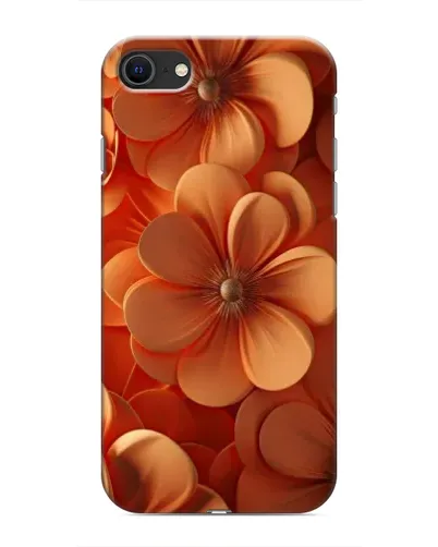 Чехол для iPhone SE (2020) с картинкой «Оранжевый макро цветок»
