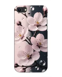 Чохол для iPhone SE (2020) з картинкою «Ніжня сакура та краплі»