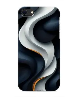 Чохол для iPhone SE (2020) з картинкою «Об'ємні чорно-білі стрічки»