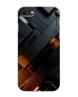 Чехол для iPhone SE (2020) с картинкой «Черные геометрические блоки»