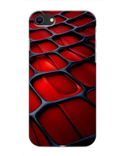 Чехол для iPhone SE (2020) с картинкой «Красная глянцевая сетка»