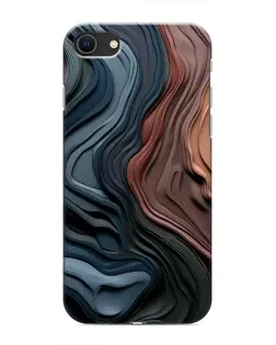 Чехол для iPhone SE (2020) с картинкой «Цветные волны каньона»
