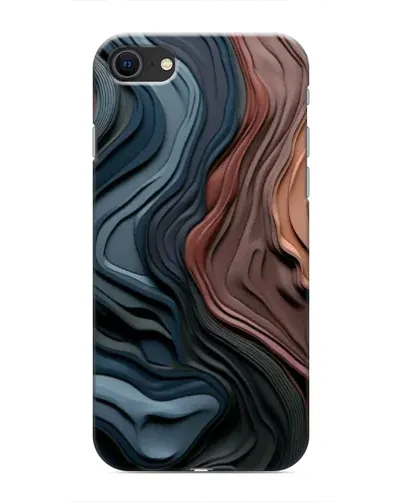 Чехол для iPhone SE (2020) с картинкой «Цветные волны каньона»