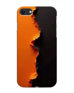 Чехол для iPhone SE (2020) с картинкой «Оранжевый разлом»