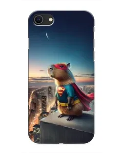 Чехол для iPhone SE (2020) с картинкой «Капи-мен супергерой»