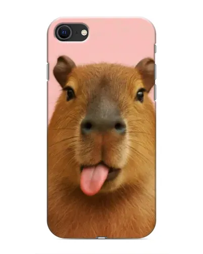 Чехол для iPhone SE (2020) с картинкой «Капибара с языком» Чехол для iPhone SE (2020) с картинкой «Капибара с языком»