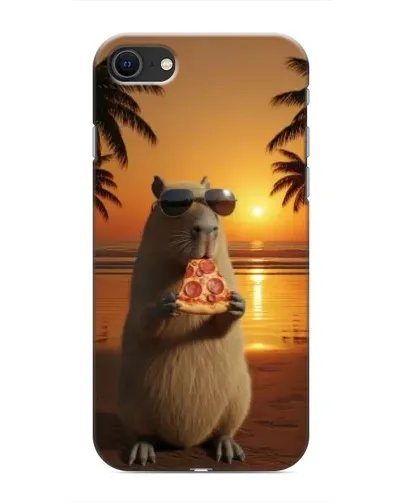 Чехол для iPhone SE (2020) с картинкой «Капибара с пиццей» Чехол для iPhone SE (2020) с картинкой «Капибара с пиццей»