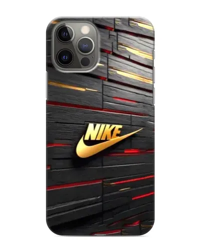 Чехол для iPhone 11 Pro Max с картинкой «Золотой Nike на металле»