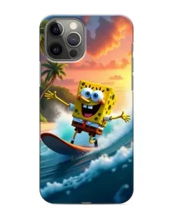 Чехол для iPhone 11 Pro Max с картинкой «Губка Боб серфингист»