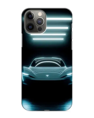 Чехол для iPhone 11 Pro Max с картинкой «Tesla в неоне»