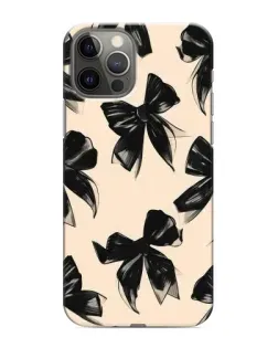 Чехол для iPhone 11 Pro Max с картинкой «Паттерн черные банты»