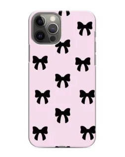 Чехол для iPhone 11 Pro Max с картинкой «Черные банты Coquette»