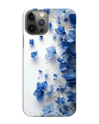 Чехол для iPhone 11 Pro Max с картинкой «Голубой цветочный каскад»