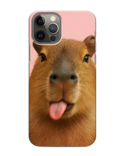 Чехол для iPhone 11 Pro Max с картинкой «Капибара с языком»
