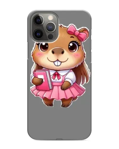 Чехол для iPhone 11 Pro Max с картинкой «Девочка капибара»