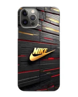 Чехол для iPhone 11 Pro с картинкой «Золотой Nike на металле»