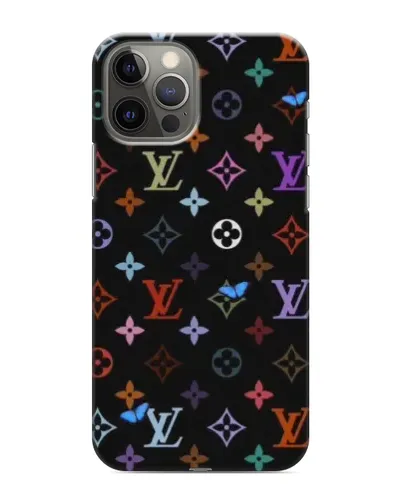 Чехол для iPhone 11 Pro с картинкой «Цветная монограмма LV»
