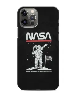 Чехол для iPhone 11 Pro с картинкой «NASA — шагаем по Луне»