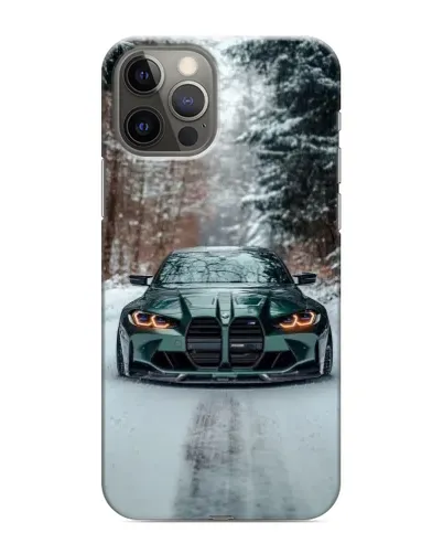 Чохол для iPhone 11 Pro з картинкою «BMW у зимовому лісі»
