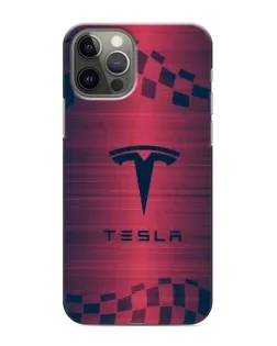 Чехол для iPhone 11 Pro с картинкой «Тесла красный карбон»