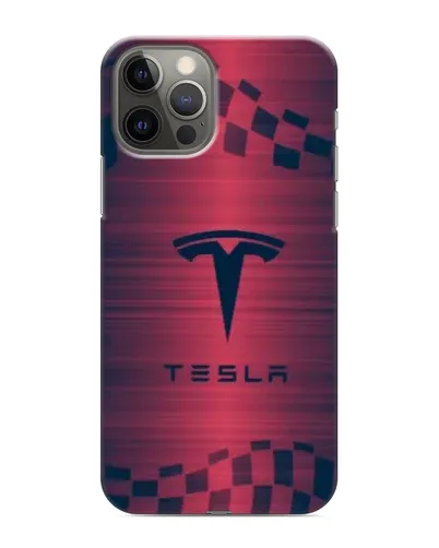 Чехол для iPhone 11 Pro с картинкой «Тесла красный карбон»