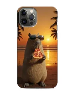 Чехол для iPhone 11 Pro с картинкой «Капибара с пиццей»