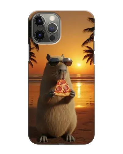 Чехол для iPhone 11 Pro с картинкой «Капибара с пиццей»