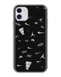 Чехол для iPhone 11 с картинкой «Nike Black Pattern»