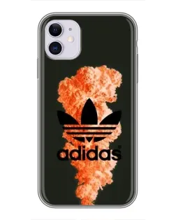 Чехол для iPhone 11 с картинкой «Оранжевый дым Adidas»