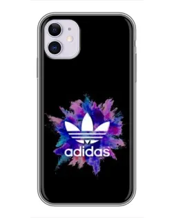 Чехол для iPhone 11 с картинкой «Взрыв красок Adidas»