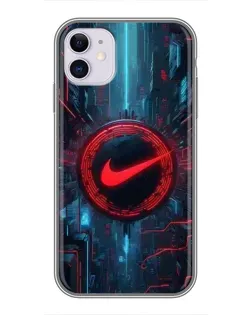 Чехол для iPhone 11 с картинкой «Техногенный стиль Nike»