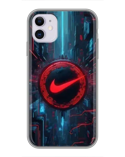 Чехол для iPhone 11 с картинкой «Техногенный стиль Nike» Чехол для iPhone 11 с картинкой «Техногенный стиль Nike»