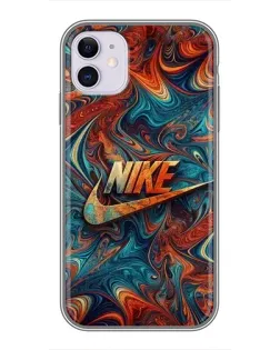 Чехол для iPhone 11 с картинкой «Nike в абстракции»