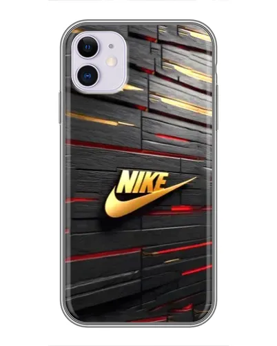 Чехол для iPhone 11 с картинкой «Золотой Nike на металле» Чехол для iPhone 11 с картинкой «Золотой Nike на металле»