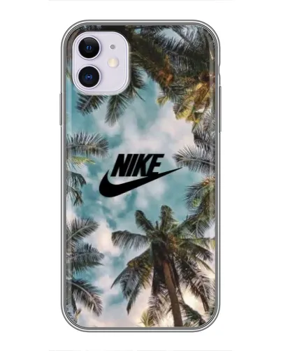 Чехол для iPhone 11 с картинкой «Тропический принт Nike» Чехол для iPhone 11 с картинкой «Тропический принт Nike»