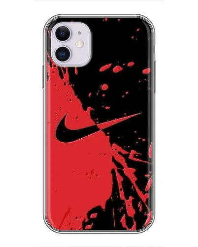 Чехол для iPhone 11 с картинкой «Красные брызги Nike» Чехол для iPhone 11 с картинкой «Красные брызги Nike»