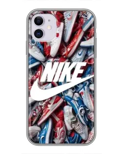Чехол для iPhone 11 с картинкой «Коллаж кроссовок Найк»